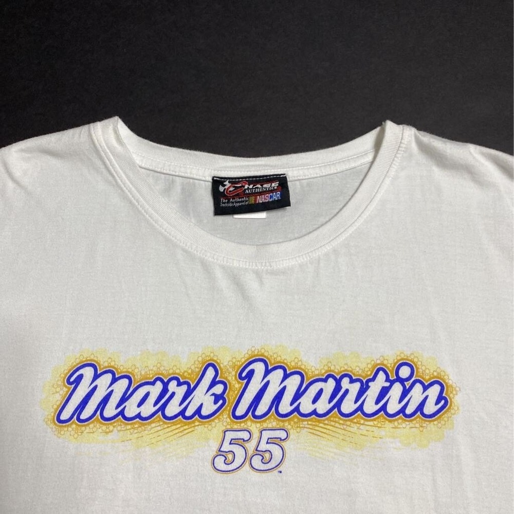 Chase Authentics Mark Martin 55 Mens TShirt XL White Aarons Dream Machine Camry - Picture 2 of 9
